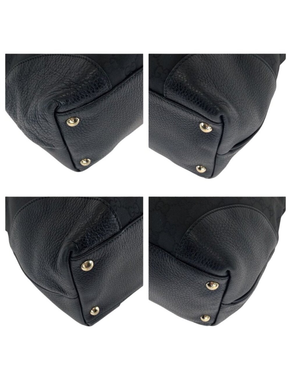 Gucci Black Gold Nylon Tote - Picture 3 of 9